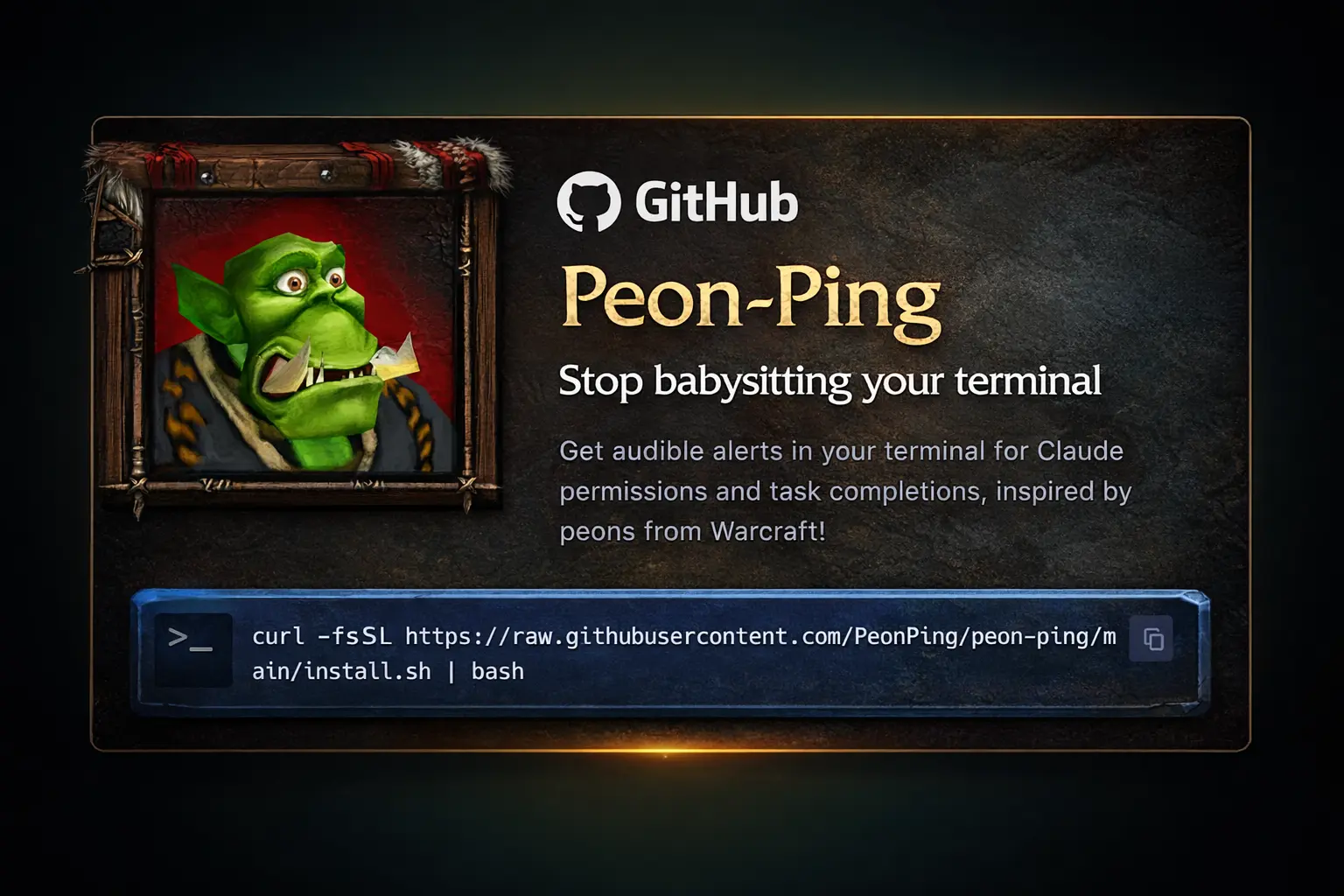 peon-ping - Stop babysitting your terminal